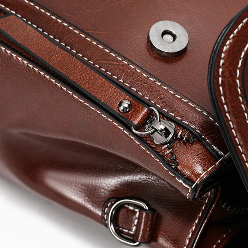 Cowhide Women's Tote Bag 2024 New Luxury Genuine Leather Shoulder Crossbody Bags High Quality Vintage Female Handbag 6241 - Image 6