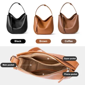 Genuine Leather Women Tote Bag 2025 New Large Capacity Women's Shoulder Bag Luxury Designer Cowhide Crossbody Bags 2522