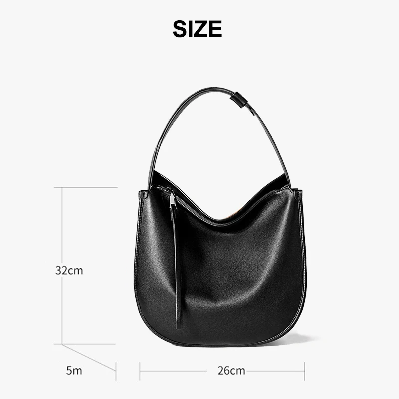 Genuine Leather Women Tote Bag 2025 New Large Capacity Women's Shoulder Bag Luxury Designer Cowhide Crossbody Bags 2522 - Image 6