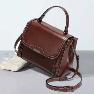 Cowhide Women's Tote Bag 2024 New Luxury Genuine Leather Shoulder Crossbody Bags High Quality Vintage Female Handbag 6241